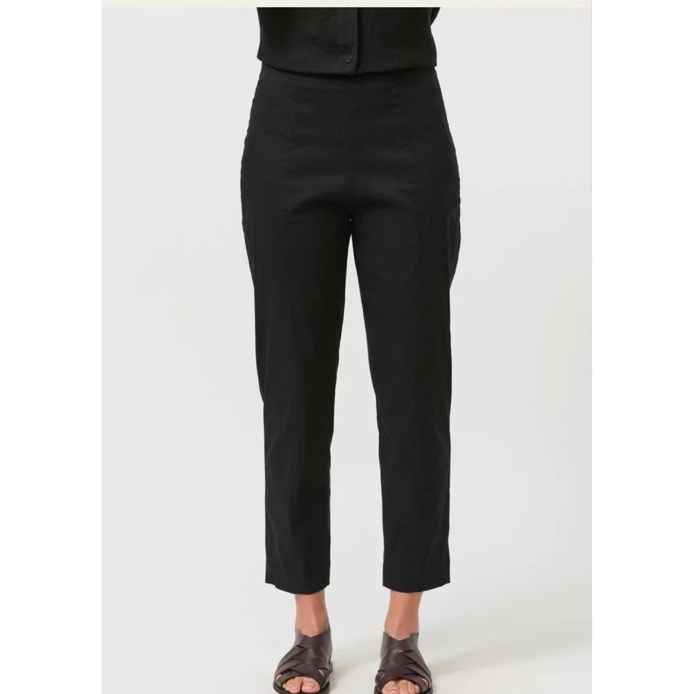 Peter O. Mahler Black Stretch Flat-Felled Seam Cropped Pants Size 1 EU